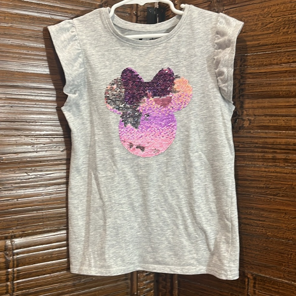 Disney Jumping Beans Limited Edition Minnie Mouse Reverse Sequin T-Shirt, Size 7